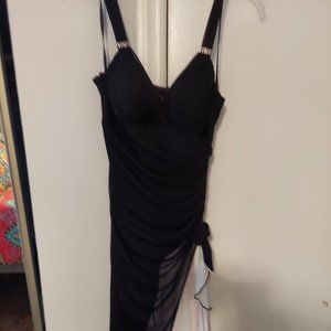 Black and white prom or formal dress